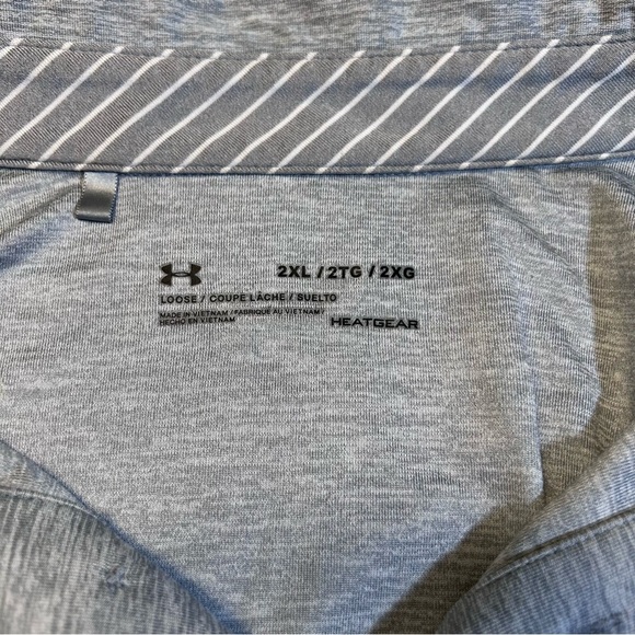 2 for$15 Under Armour Gray Polo Men’s Size 2XL - Picture 4 of 6